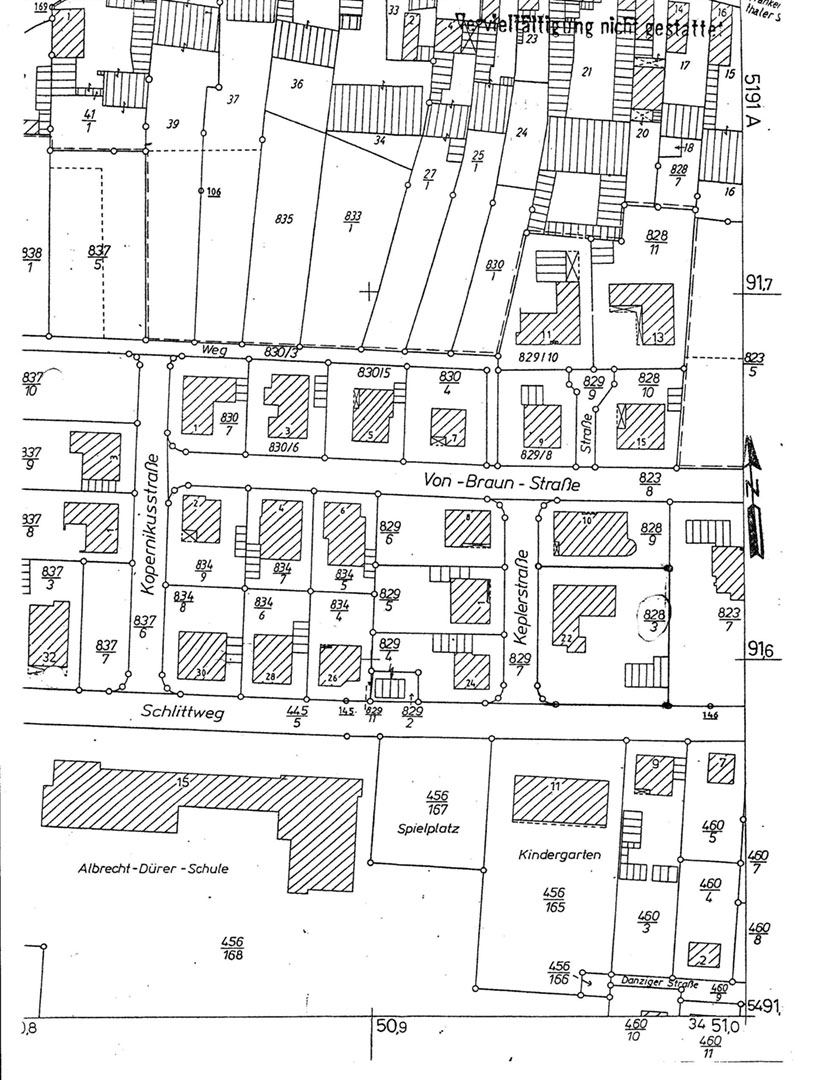 Lageplan vorher