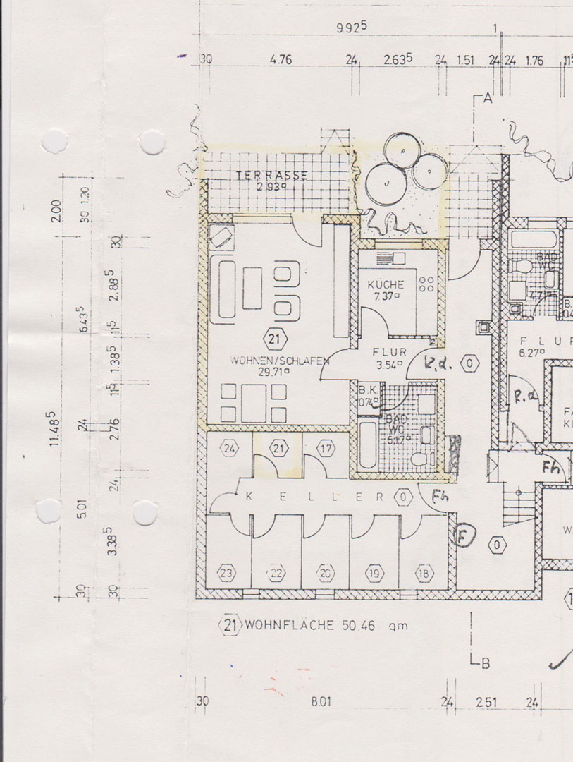 Lageplan vorher