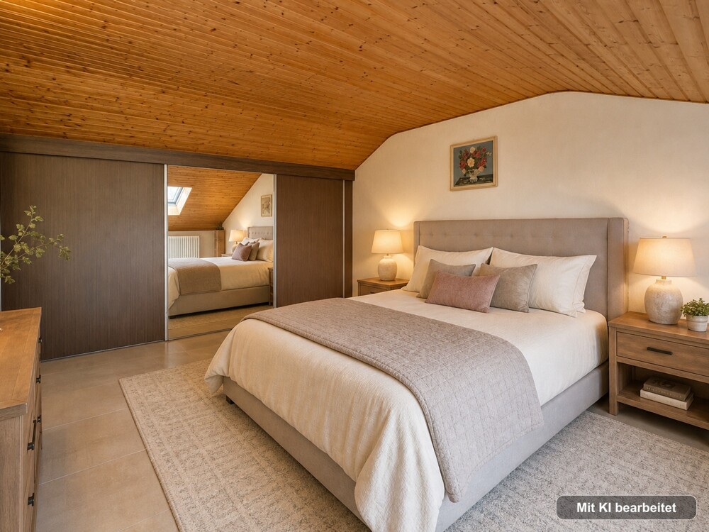 Schlafzimmer Hinterhaus möbeliert