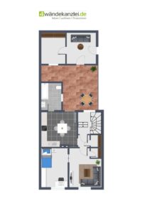 Grundriss Wohnung und Nebengebäude oben