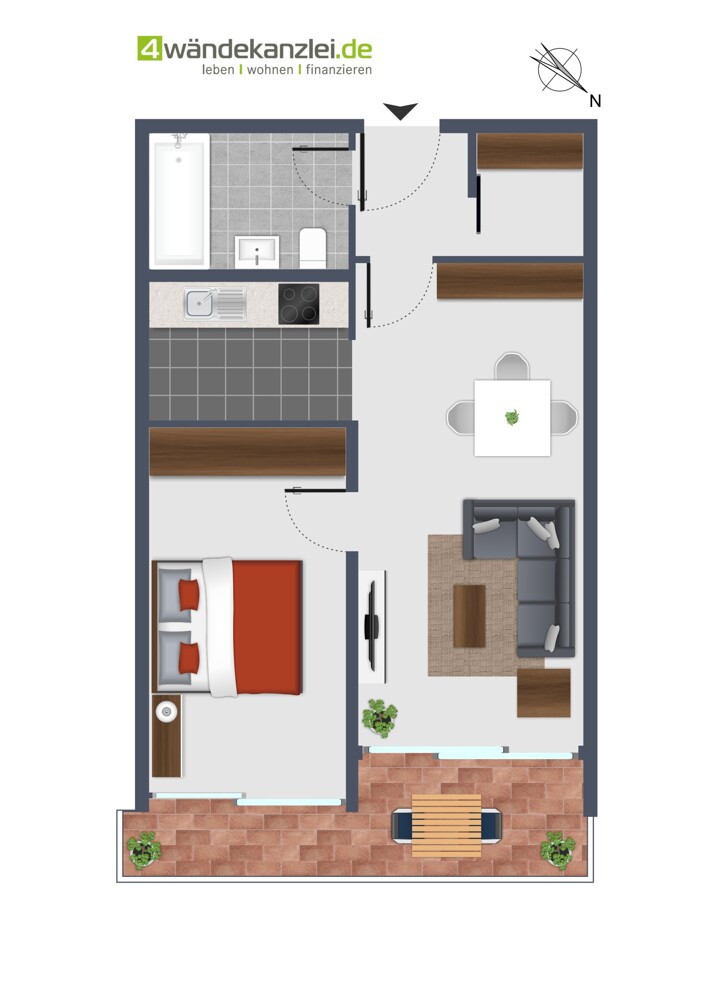 Grundriss der Wohnung