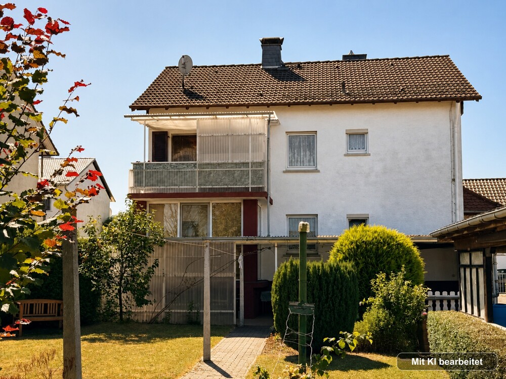 der Blick auf das Haus