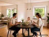Essbereich mit Familie - KI-Darstellung