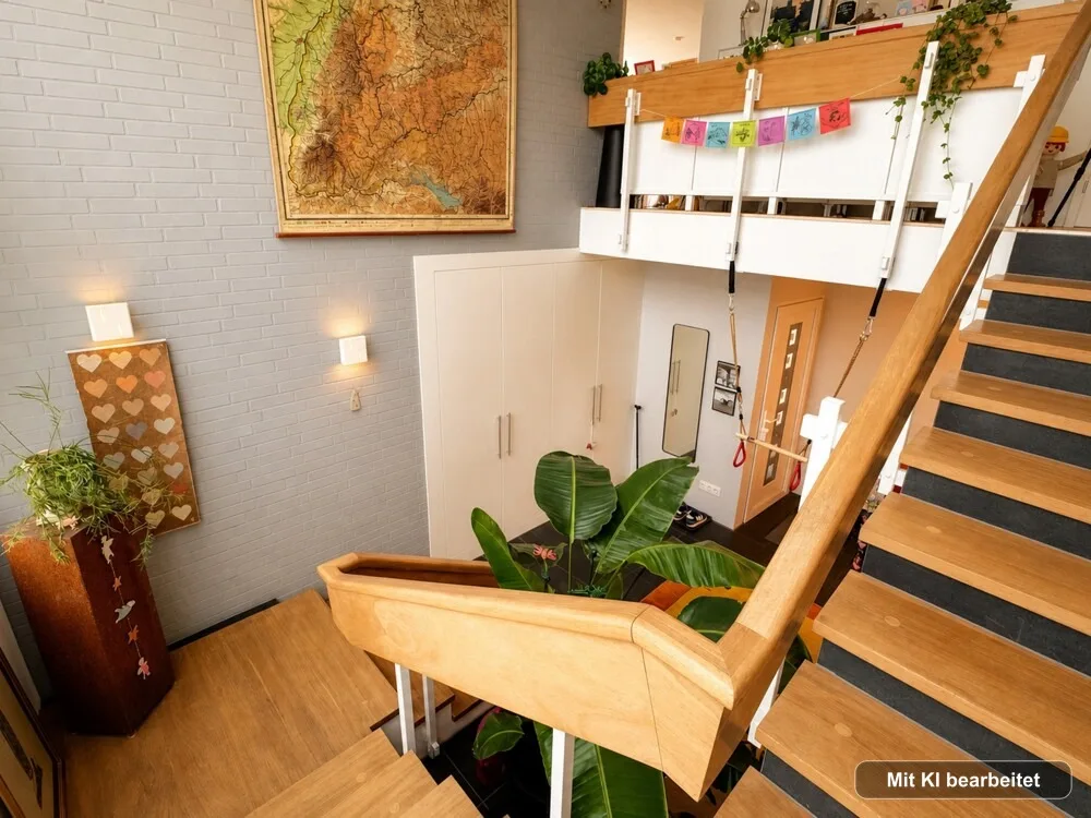 Treppe in die obere Etage