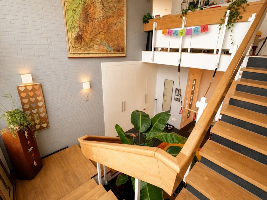Treppe in die obere Etage