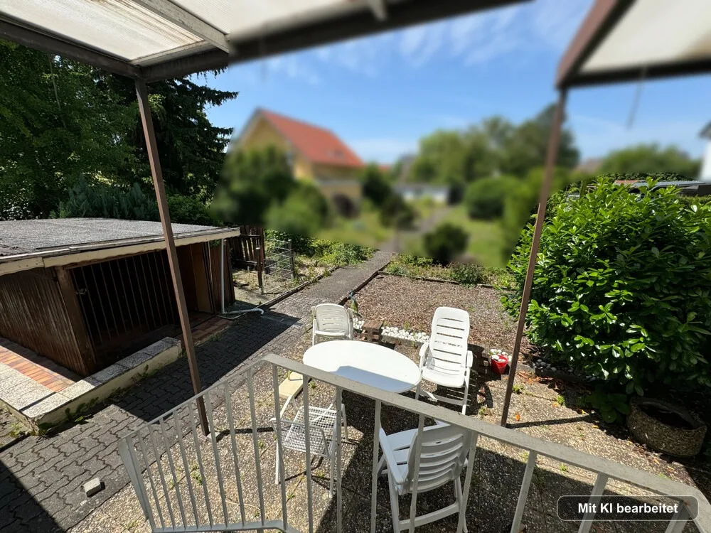 Blick auf Garten