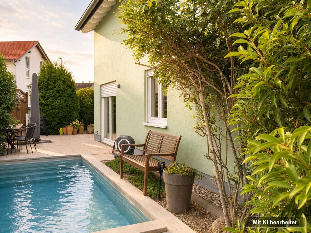 Pool mit KI bearbeitet