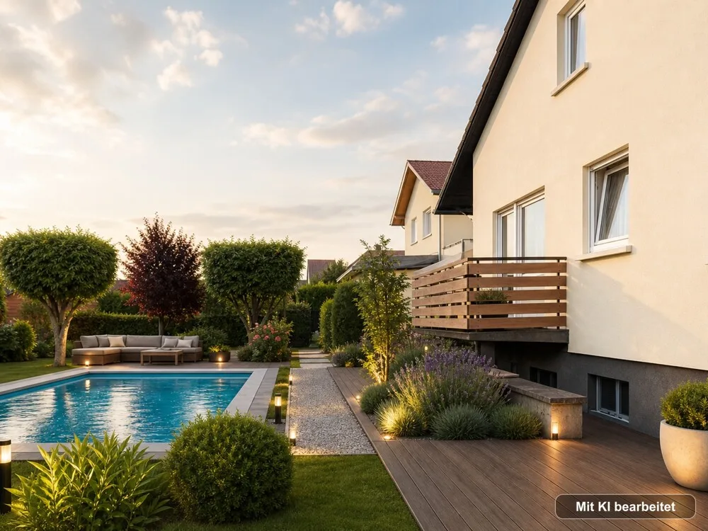 Garten mit KI bearbeitet
