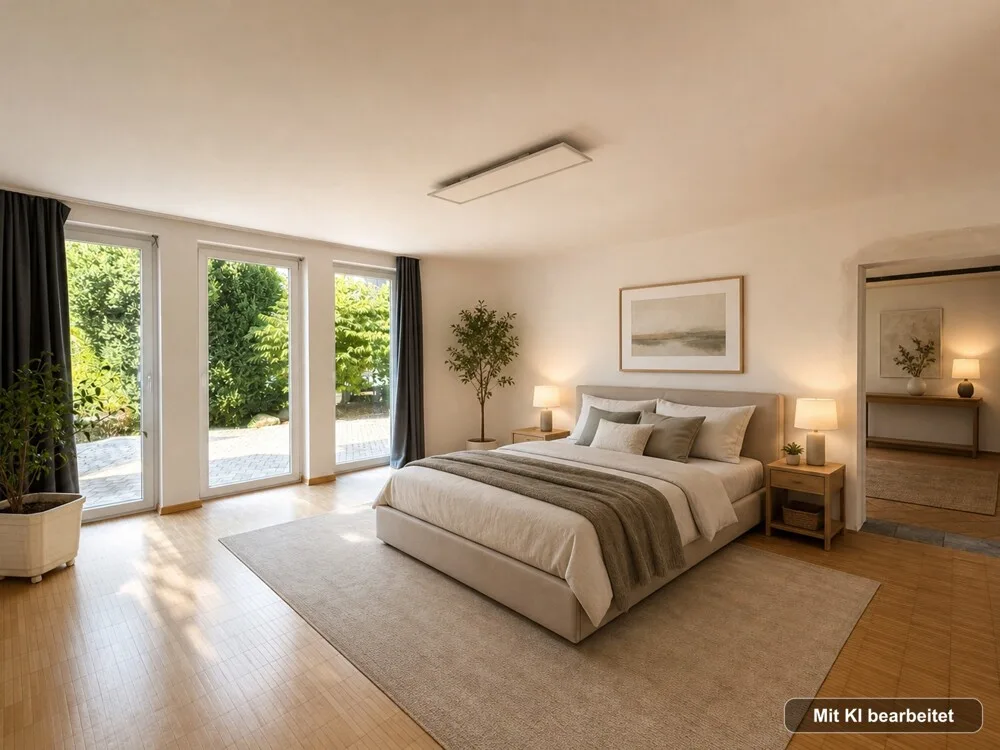 Schlafzimmer (digital möbliert)
